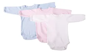 100% Cotton Mixed-Colours Baby Blank Long-Sleeved Crew Neck Onesies (2 Pack)