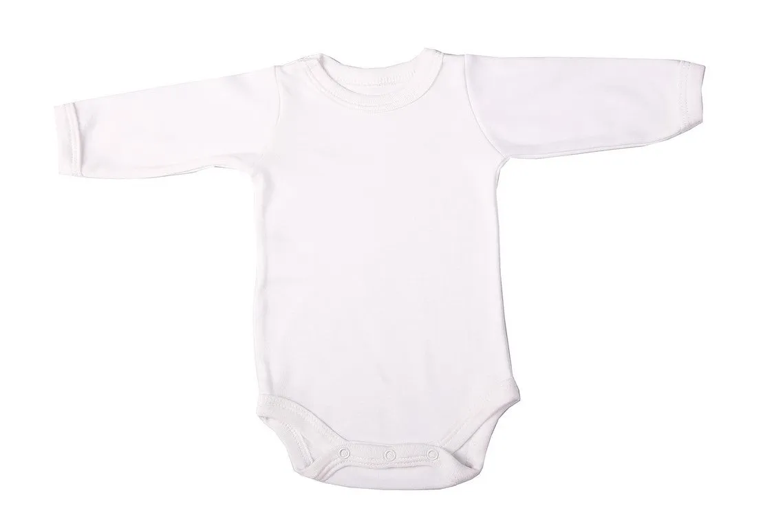 100% Cotton Mixed-Colours Baby Blank Long-Sleeved Crew Neck Onesies (2 Pack)