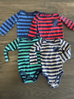 12m bundle of 4 long sleeve onesies, Kids 12 Month (9-12M)