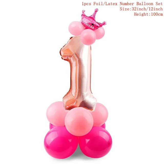 1pc One First Birthday Party Hats 1st 2nd 3rd Crown Birthday Hats Number One Party Decors Kids Accessories Newborn Child