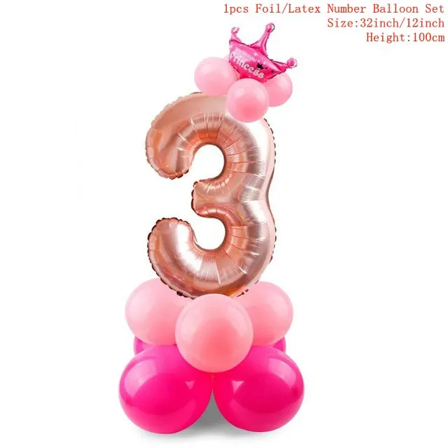 1pc One First Birthday Party Hats 1st 2nd 3rd Crown Birthday Hats Number One Party Decors Kids Accessories Newborn Child