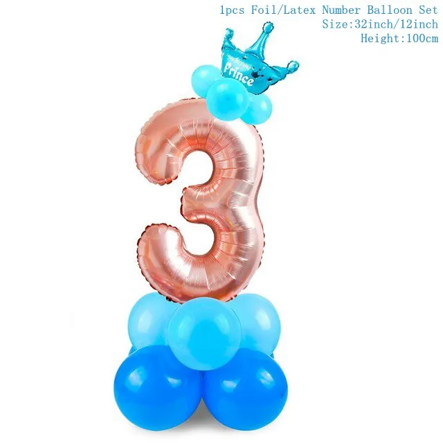1pc One First Birthday Party Hats 1st 2nd 3rd Crown Birthday Hats Number One Party Decors Kids Accessories Newborn Child