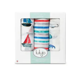 3 Pack of Bamboo Swaddle - Out At Sea | Lulujo