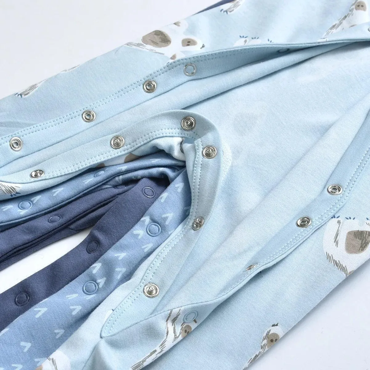 3-Piece Newborn Baby Romper Set - Blue