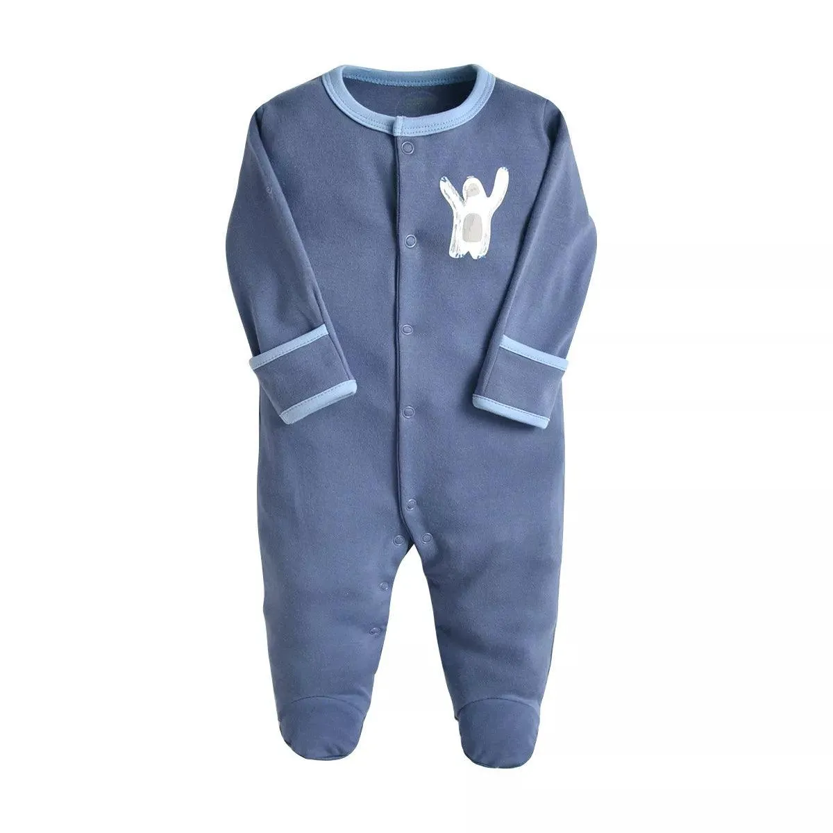 3-Piece Newborn Baby Romper Set - Blue