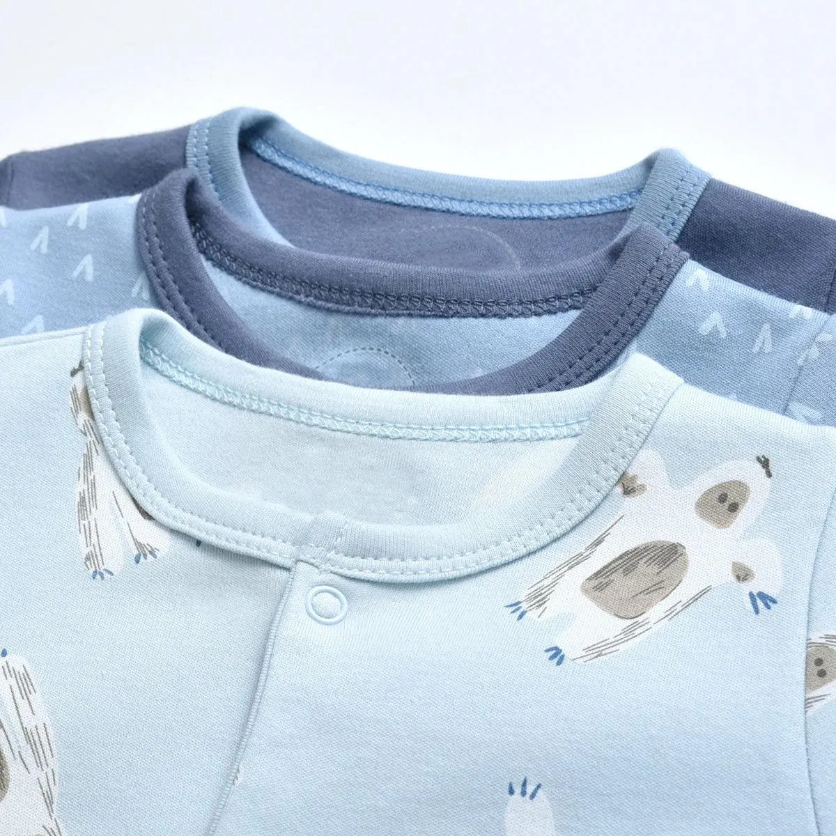 3-Piece Newborn Baby Romper Set - Blue