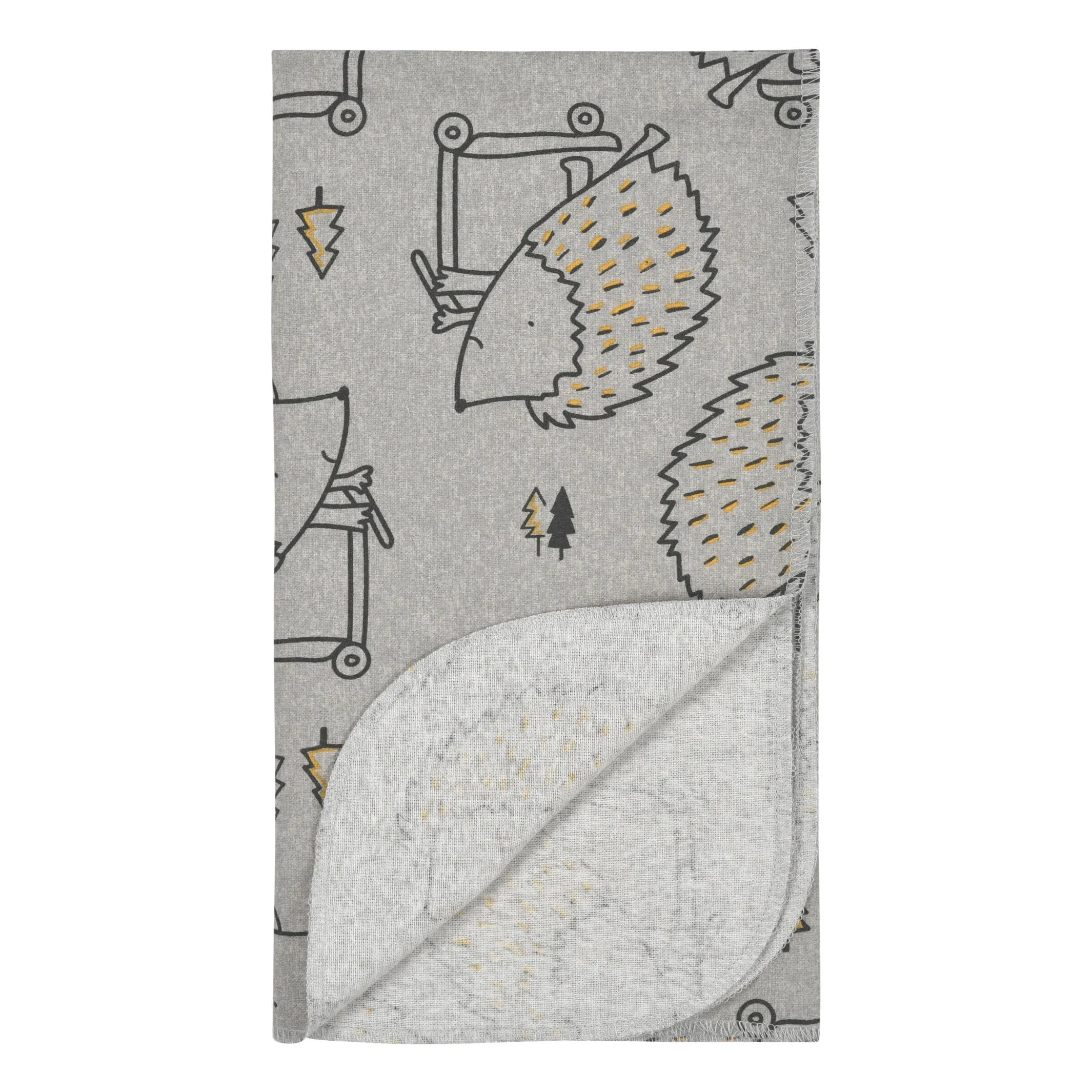 4-Pack Baby Boys Hedgehog Flannel Blankets