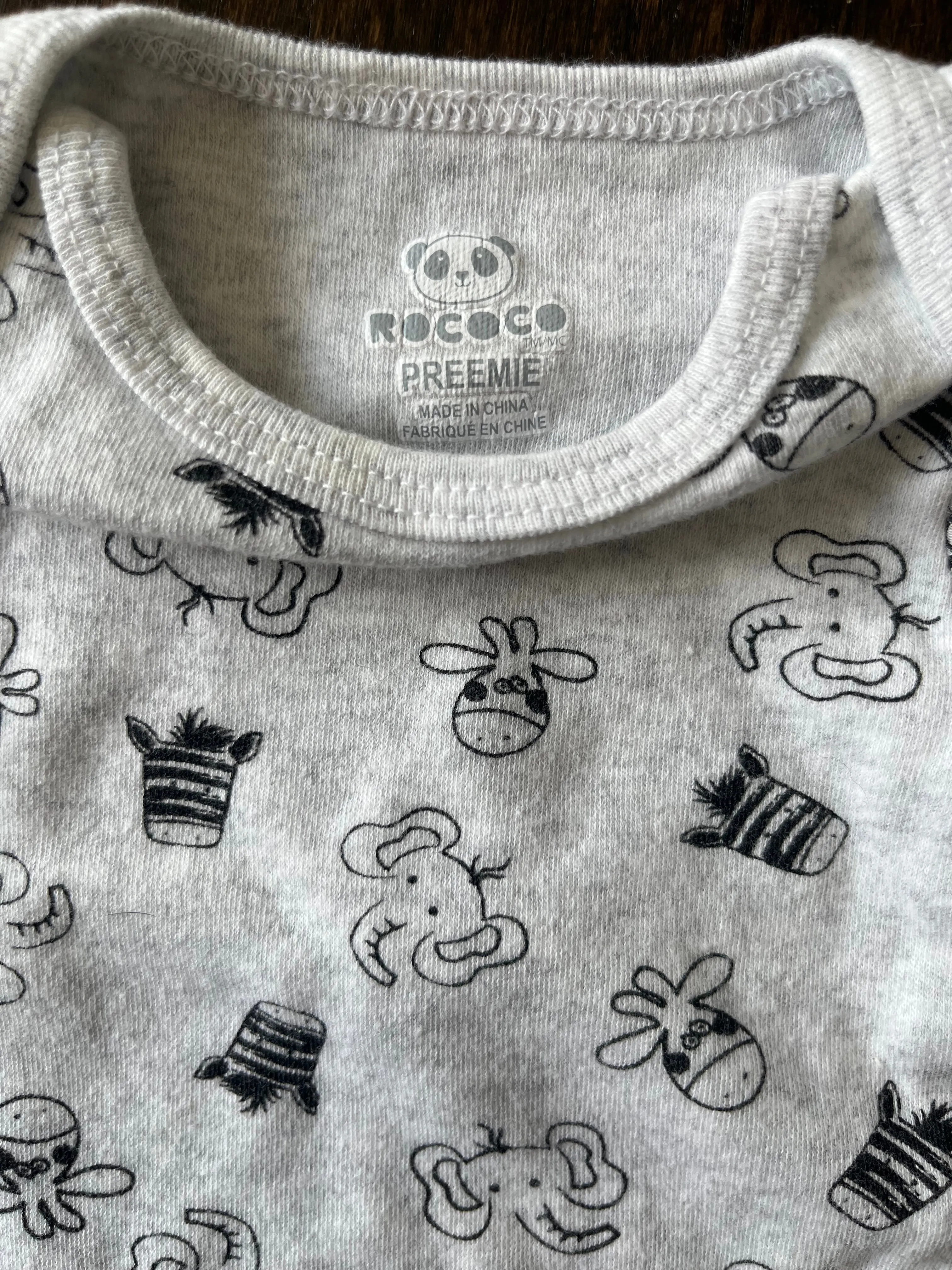 4 Pack PREEMIE Long Sleeved Onesies, Kids Newborn