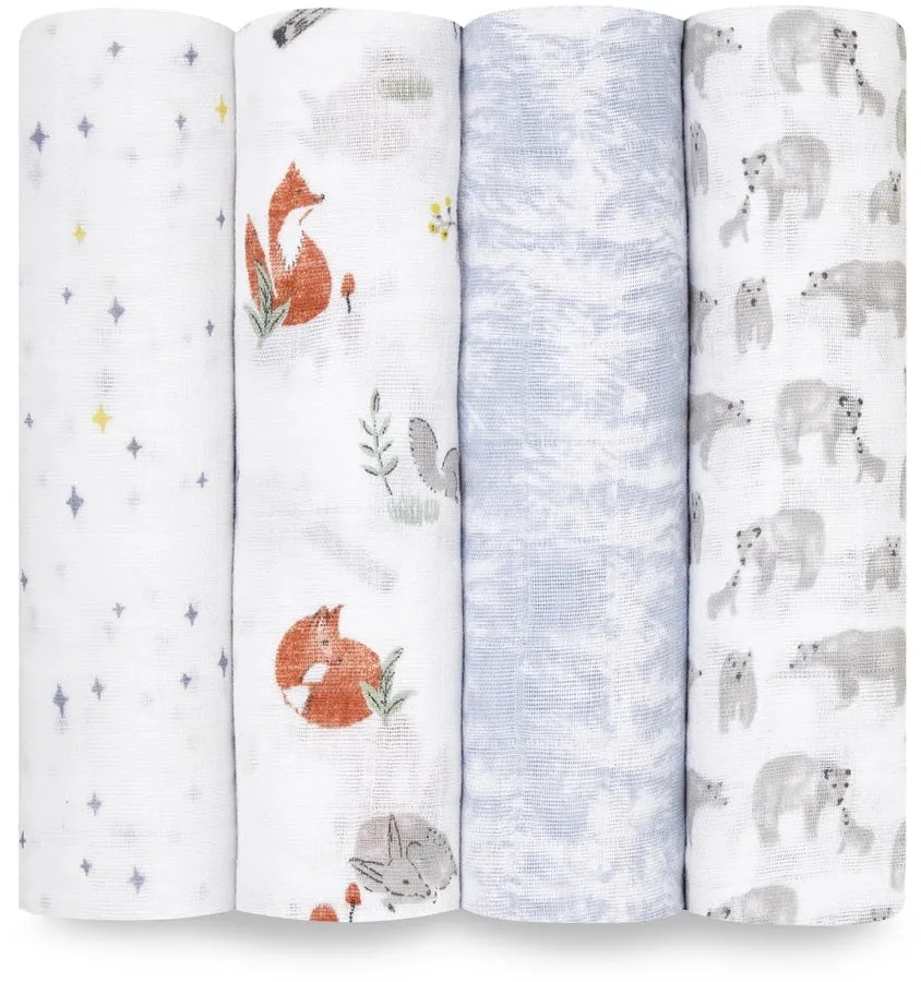 Aden   Anais Classic Swaddle Wraps, 4 Pack - Naturally