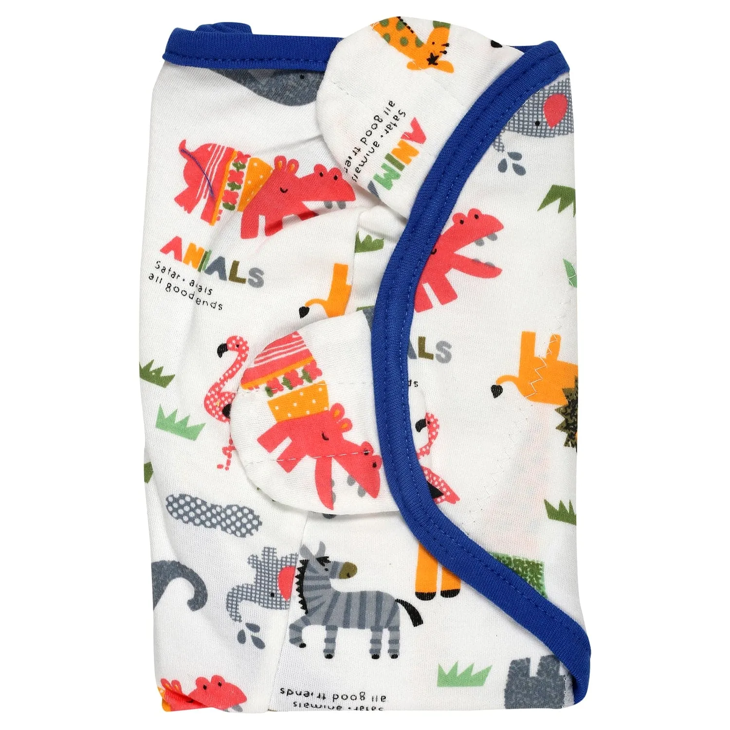 Animal Family Blue Ready Swaddle