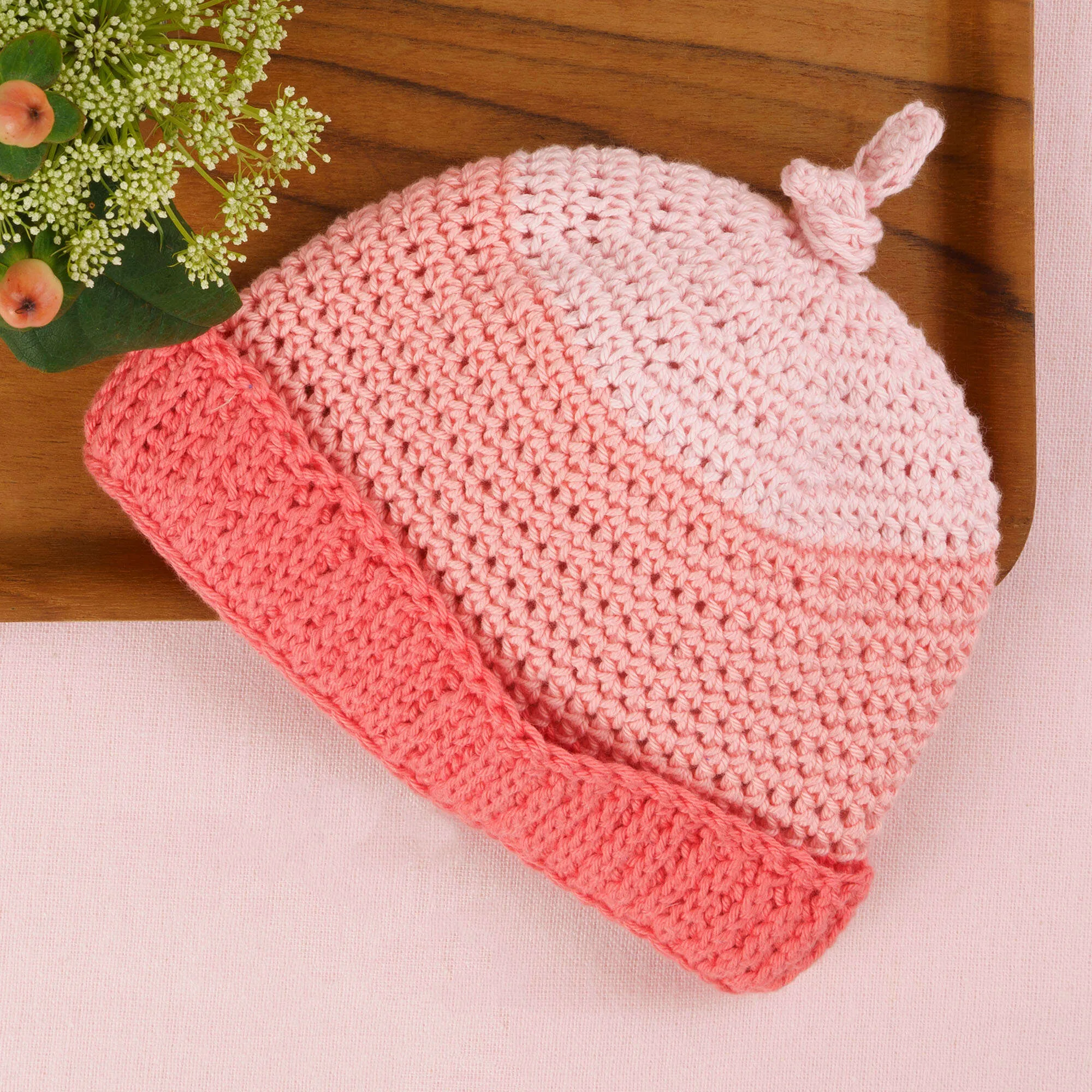 Aunt Crochet Lydia's Top Knot Toboggan