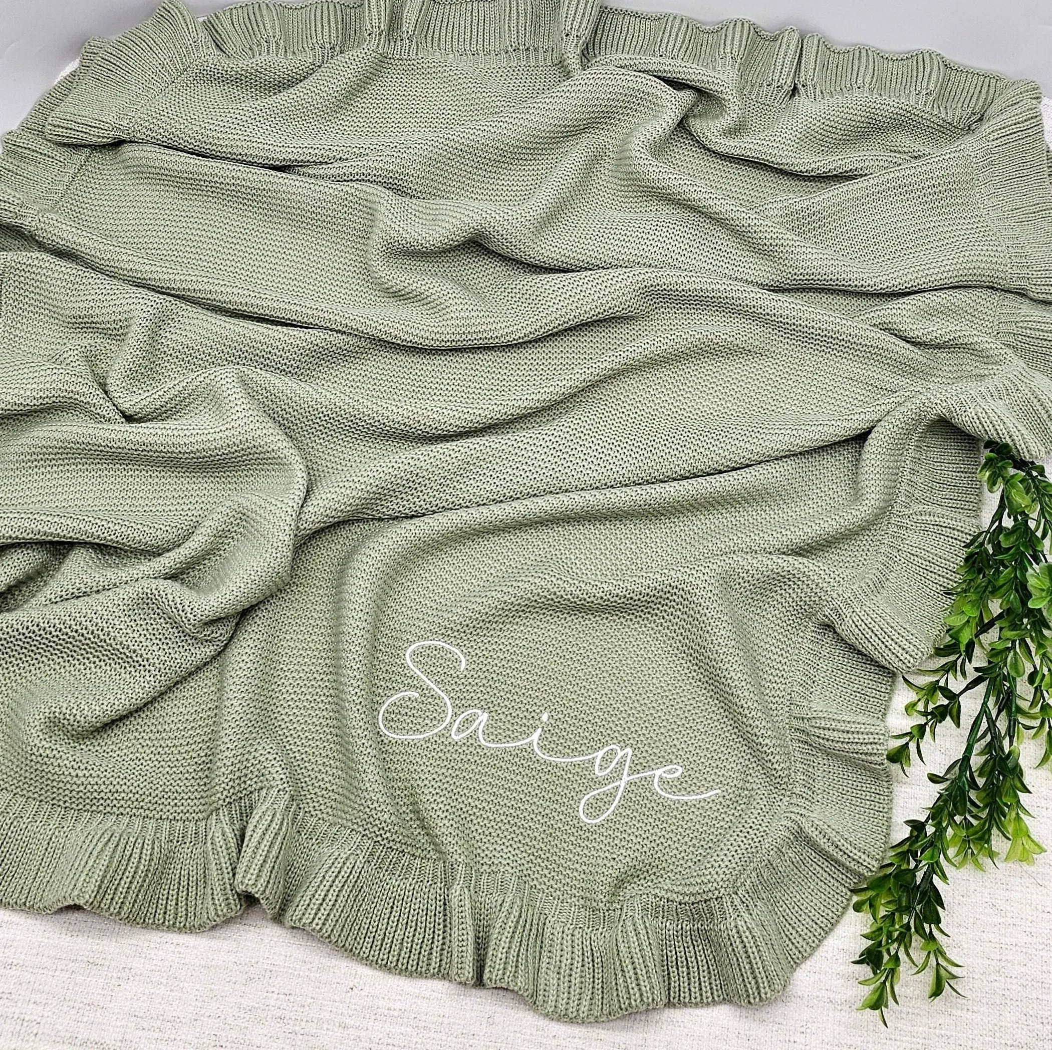 Baby blanket /Embroidered Blanket / Soft Custom Personalized baby blanket / Embroidered Knitted Baby Blanket / Soft Custom Baby Shower Gift