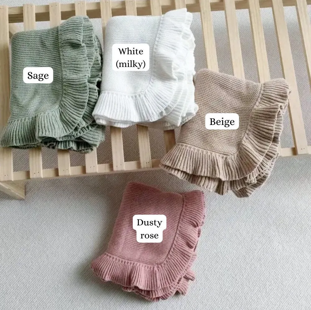 Baby blanket /Embroidered Blanket / Soft Custom Personalized baby blanket / Embroidered Knitted Baby Blanket / Soft Custom Baby Shower Gift