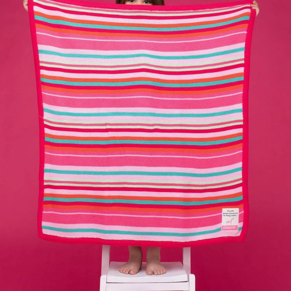 Baby Blanket Pink Stripes