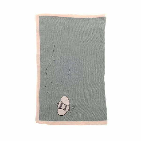 Baby Blanket With Bee Print