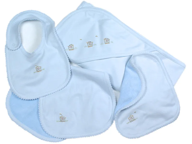Baby Boy Blue Hippo Body Suit with Footsies Footies