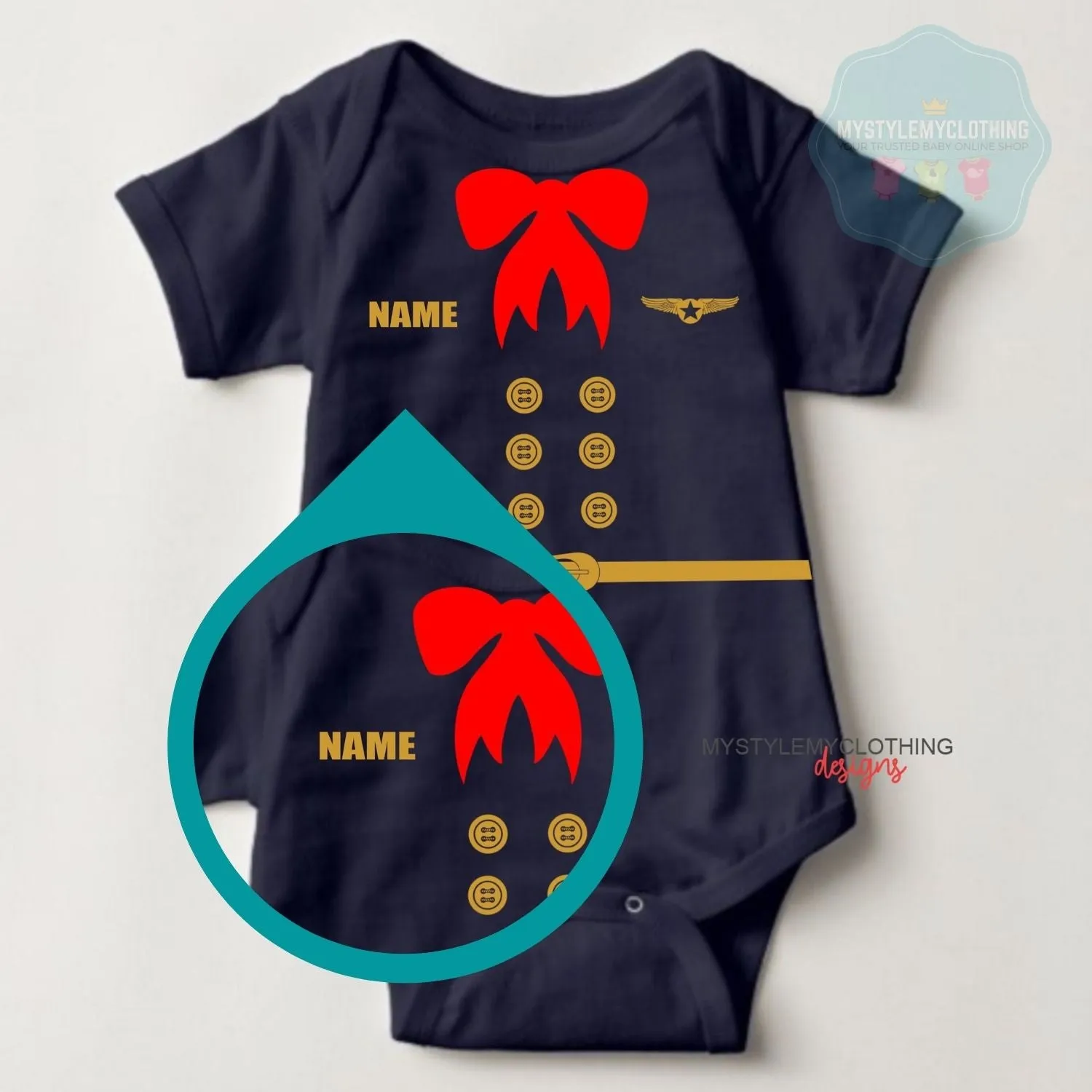 Baby Career Onesies - Stewardess with Free Name Badge