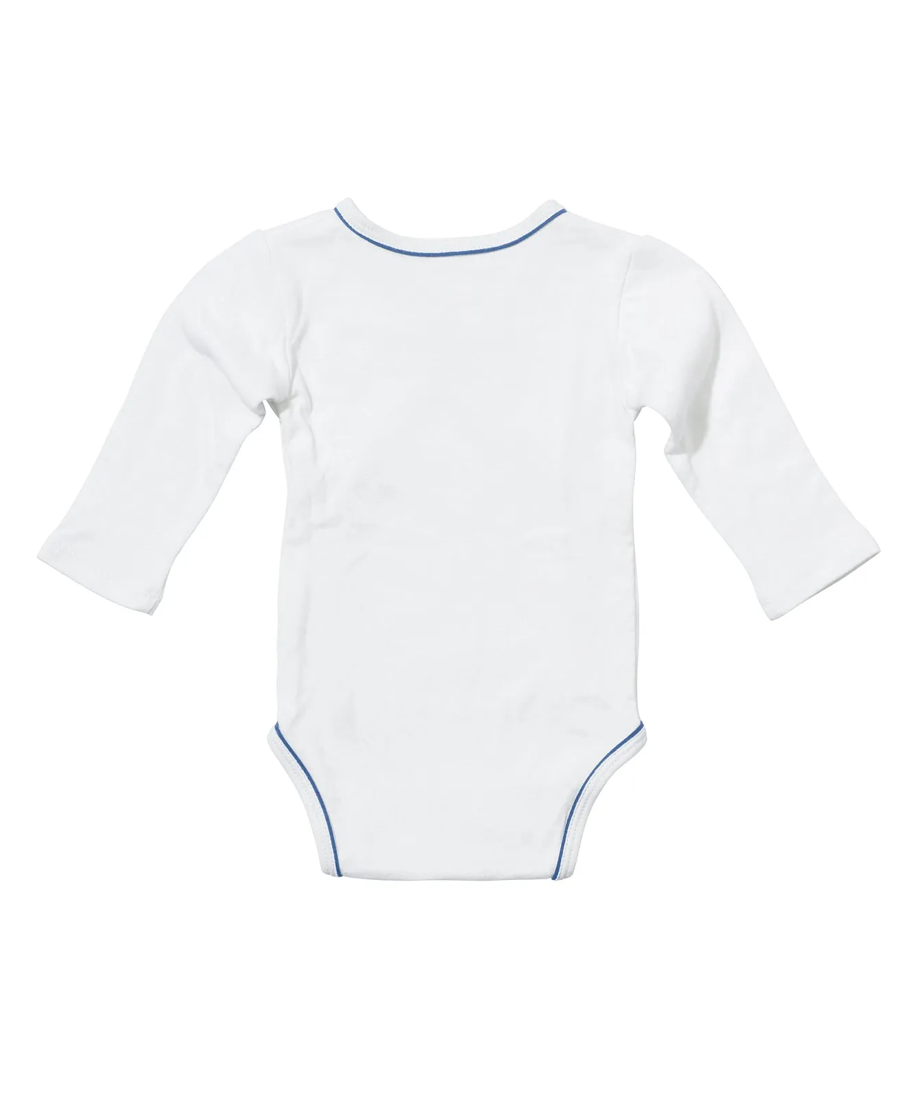 baby crossbody onesie blue