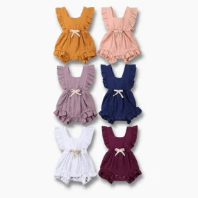 Baby Girls Ruffle Color Romper