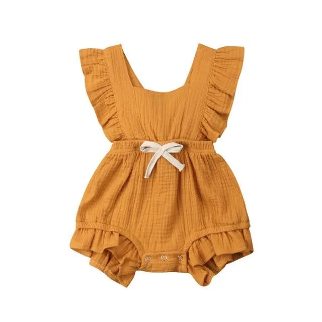 Baby Girls Ruffle Color Romper