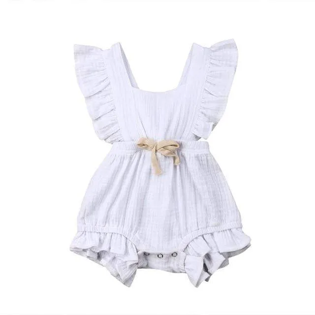 Baby Girls Ruffle Color Romper