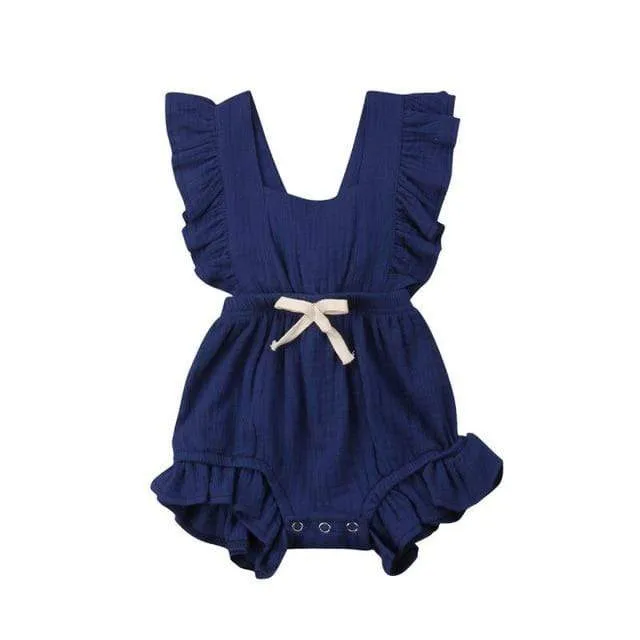 Baby Girls Ruffle Color Romper