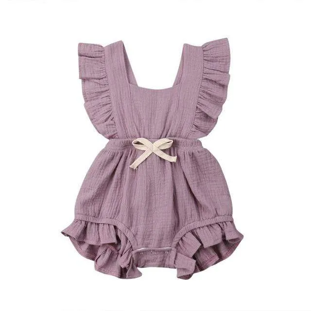 Baby Girls Ruffle Color Romper