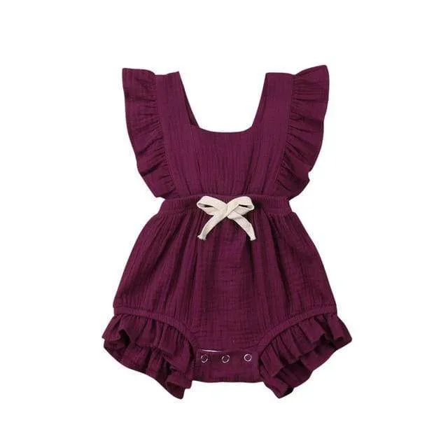 Baby Girls Ruffle Color Romper