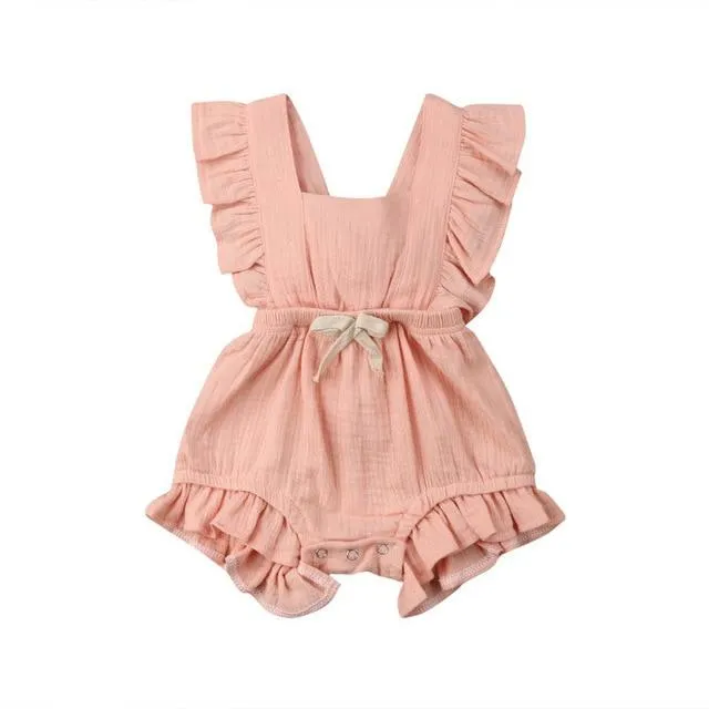 Baby Girls Ruffle Color Romper