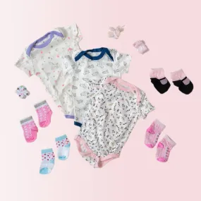 Baby Lion & Tiger Print Romper Set - ( Pack of 10 )