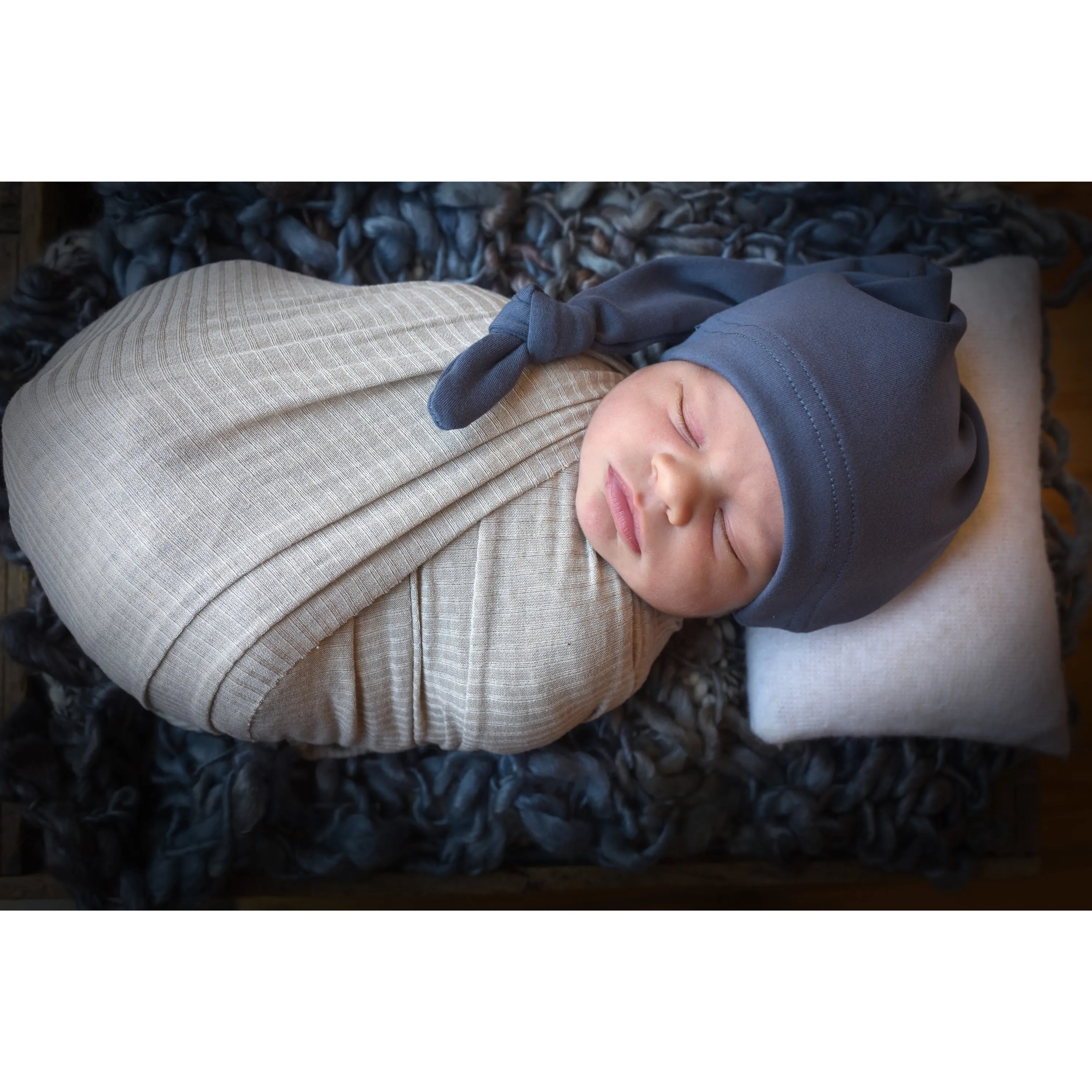 Baby Long Knotted Tail Cotton Beanie Hat