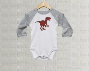 Baby Romper - Buffalo Plaid T-Rex