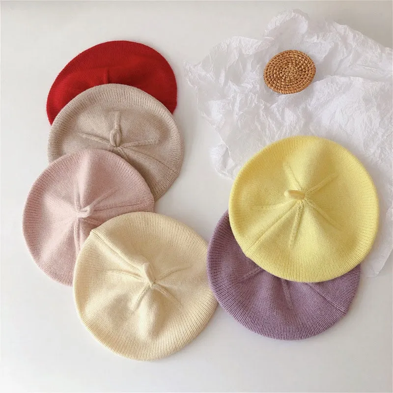 Baby/Kids Girls Warm Vintage Beret | Painter Cap