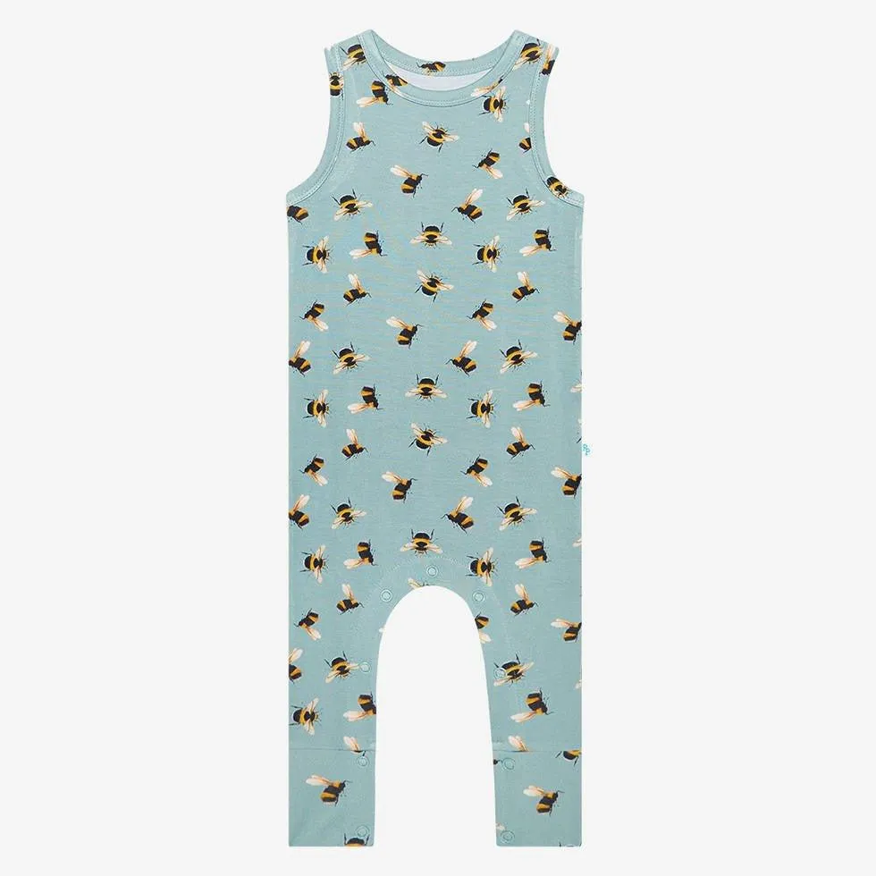Bamboo Basic Racerback Romper - Spring Bee