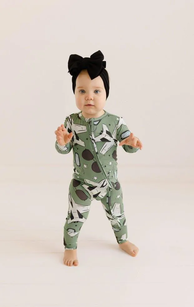 Bamboo Convertible Footie Romper - Airman (Jets)