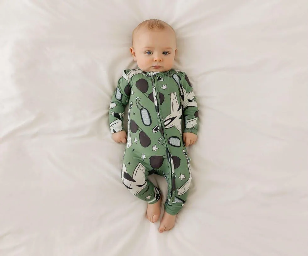 Bamboo Convertible Footie Romper - Airman (Jets)