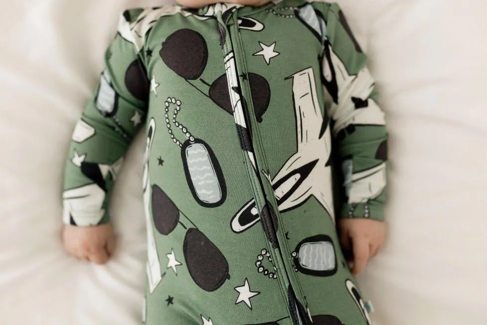 Bamboo Convertible Footie Romper - Airman (Jets)
