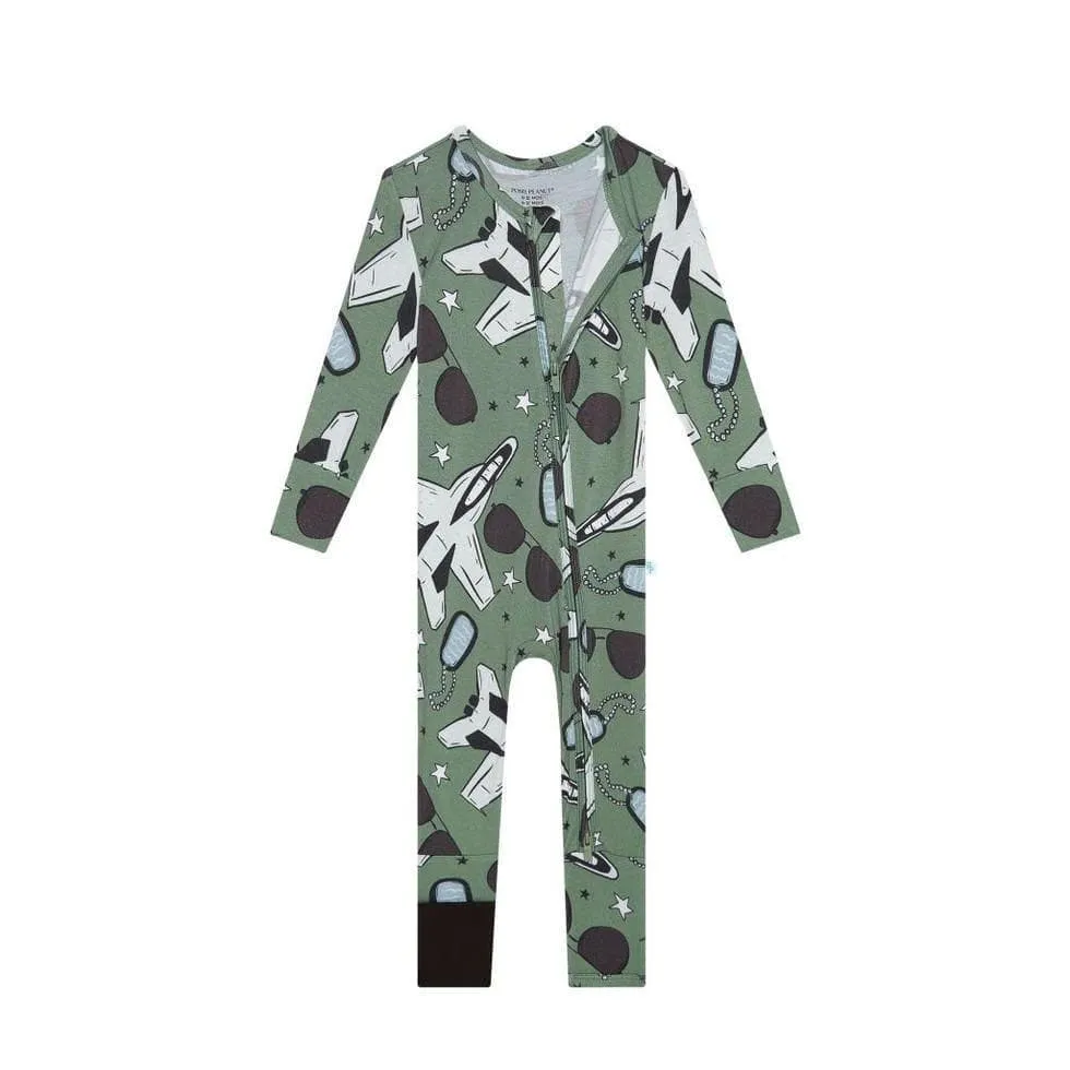 Bamboo Convertible Footie Romper - Airman (Jets)