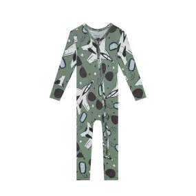Bamboo Convertible Footie Romper - Airman (Jets)