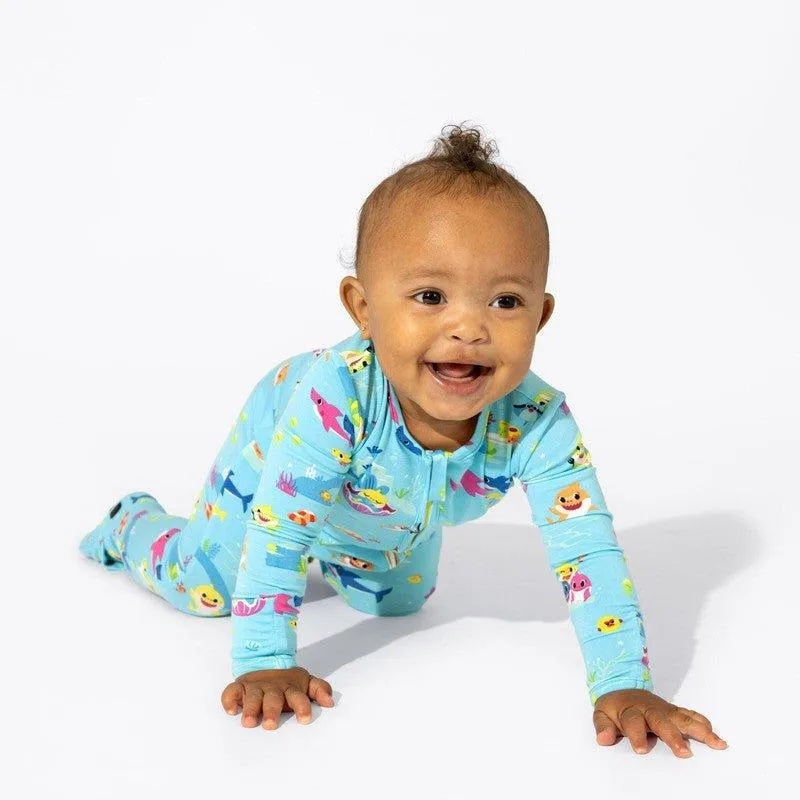 Bamboo Convertible Footie Romper - Baby Shark