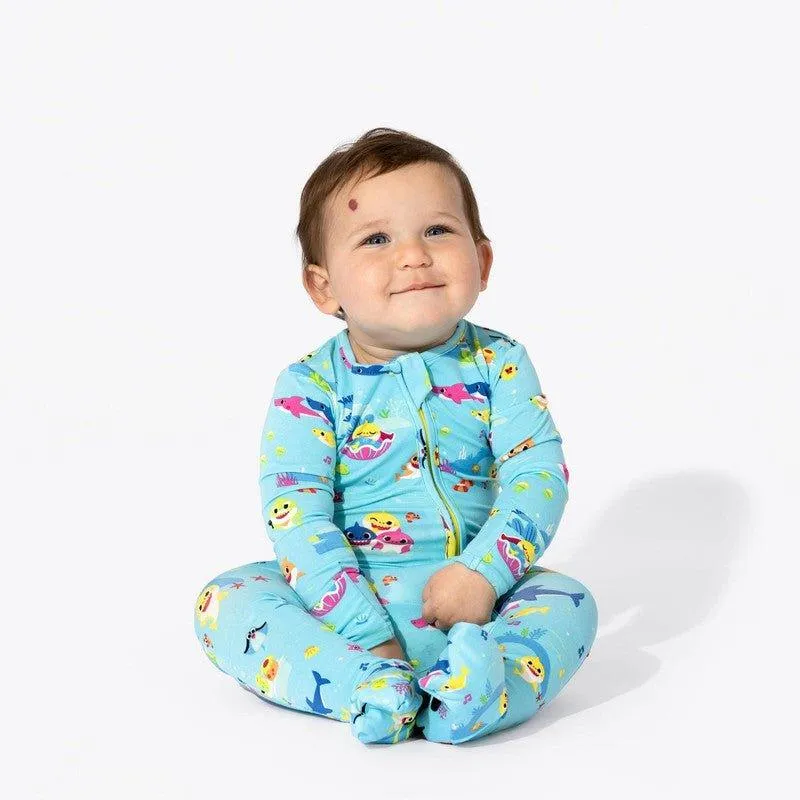 Bamboo Convertible Footie Romper - Baby Shark
