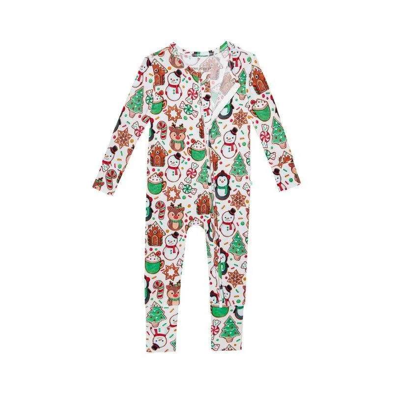 Bamboo Convertible Footie Romper - Cookie Medley (Christmas Cookies)