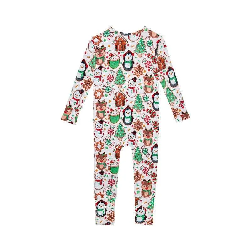 Bamboo Convertible Footie Romper - Cookie Medley (Christmas Cookies)