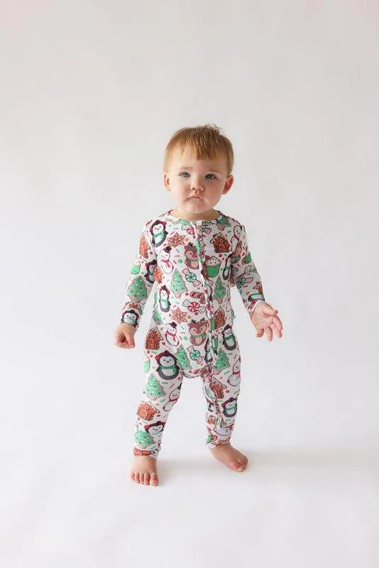 Bamboo Convertible Footie Romper - Cookie Medley (Christmas Cookies)