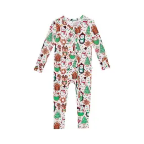Bamboo Convertible Footie Romper - Cookie Medley (Christmas Cookies)