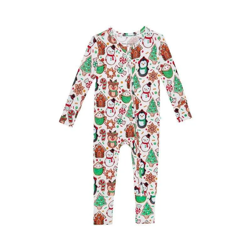 Bamboo Convertible Footie Romper - Cookie Medley (Christmas Cookies)