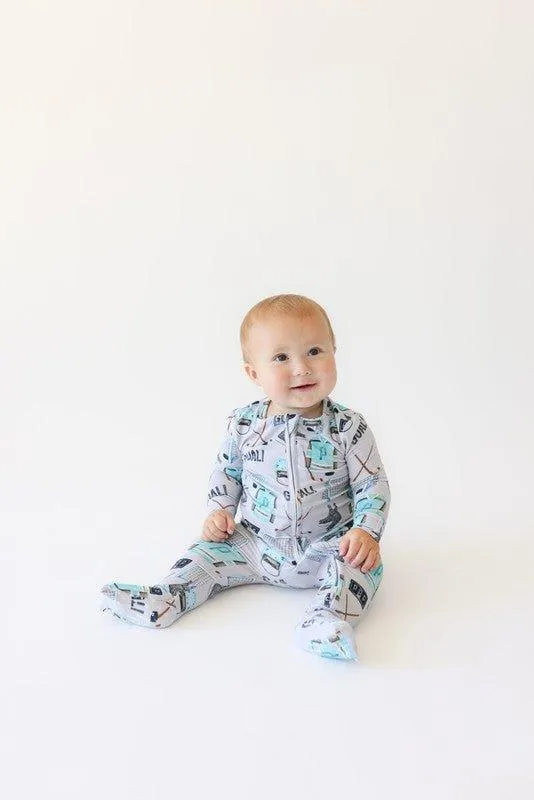 Bamboo Convertible Footie Romper - Mayford (Ice Hockey)
