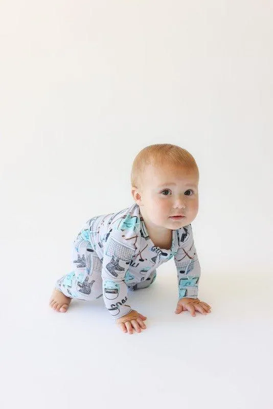 Bamboo Convertible Footie Romper - Mayford (Ice Hockey)