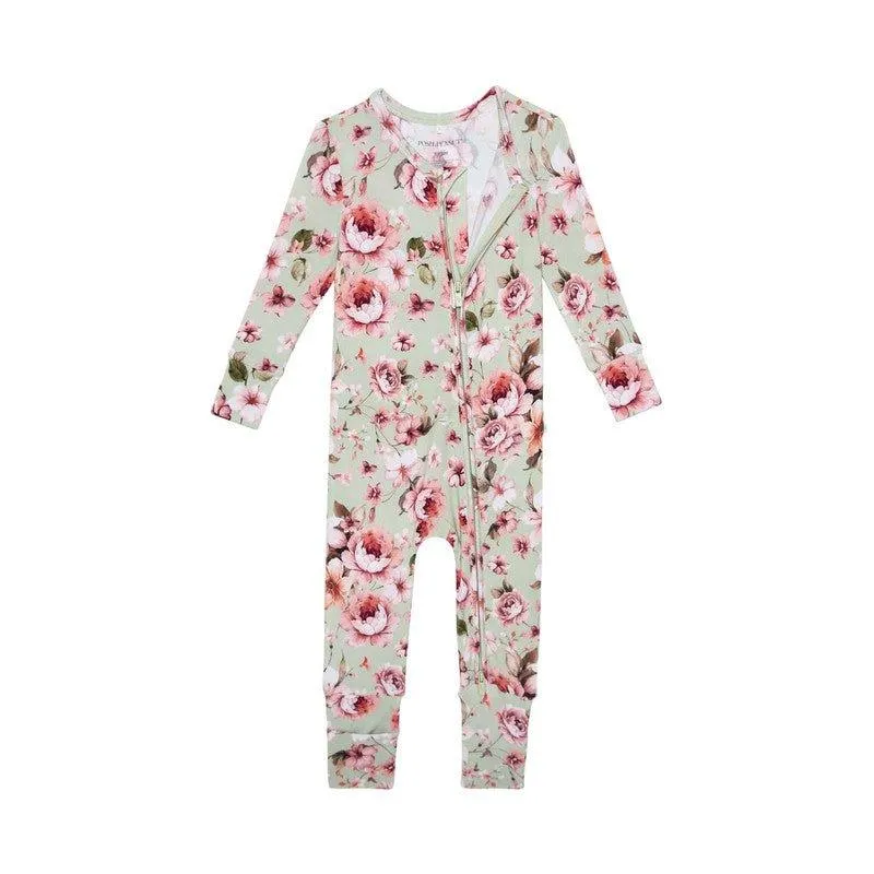 Bamboo Convertible Footie Romper - Millicent (Floral)