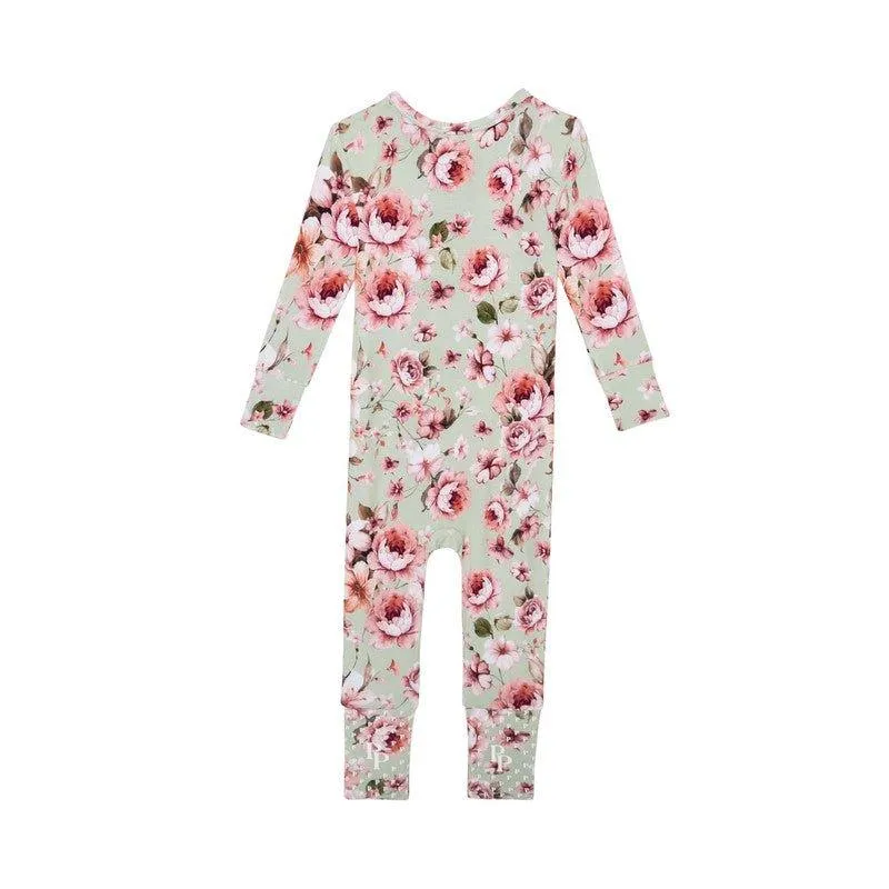 Bamboo Convertible Footie Romper - Millicent (Floral)